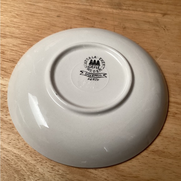 Upslsa Ekeby Gefel Sweden Cup & Saucer Lillemor black/white - Picture 4 of 11